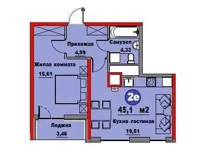 "СРОЧНО‼️ Коробка Regnum Plaza 45,10м2 Улица Сайрам Вид Во Двор‼️ — фото 1