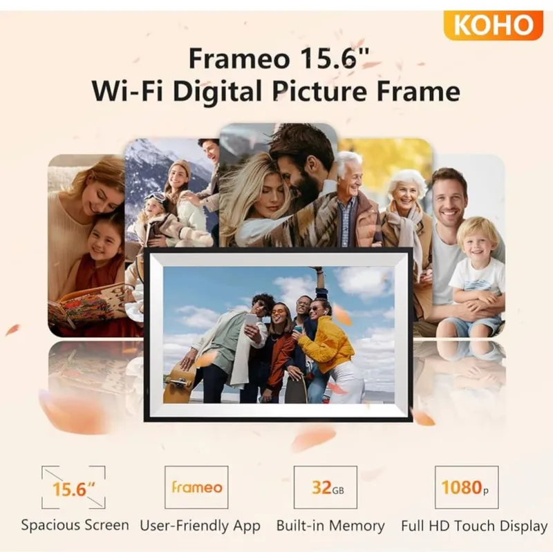 Цифровая фоторамка Frameo экран сенсор 15.6 дюйма IPS HD 32gb Wifi — фото 2