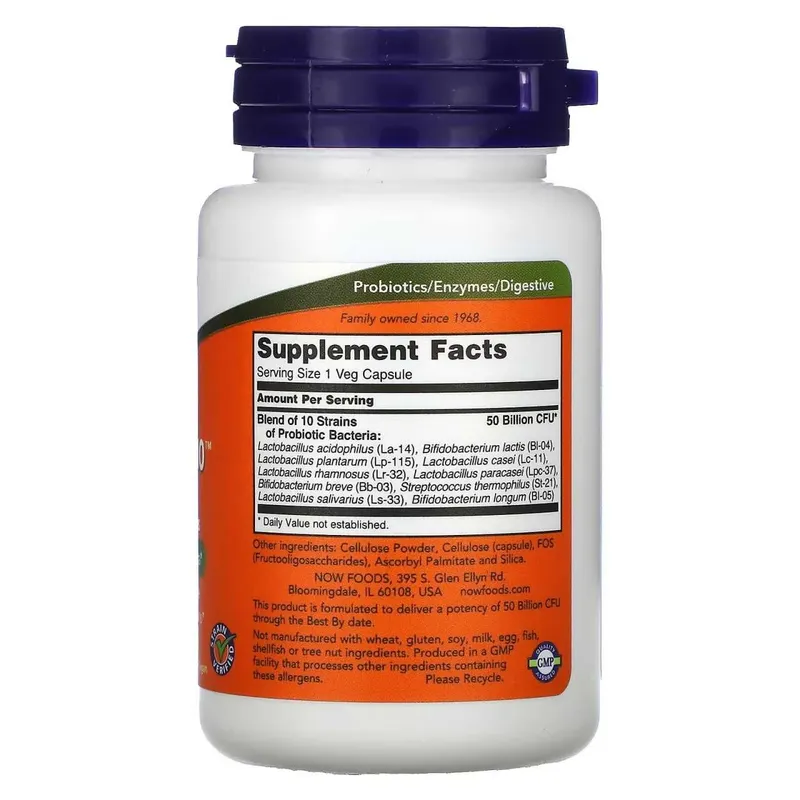NOW Foods, Probiotic-10, 50 млрд, Пробиотик 50 млрд 2 NOW Foods, Probiotic-10, 50 млрд, Пробиотик 50 млрд 2