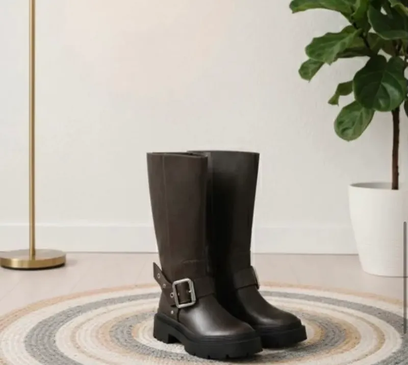 👢 Трендовые высокое сапоги с пряжкой 1 👢 Трендовые высокое сапоги с пряжкой 1