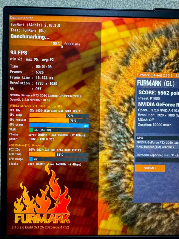 Lenovo Legion Slim 7 — RTX 3060 / Ryzen 7 8