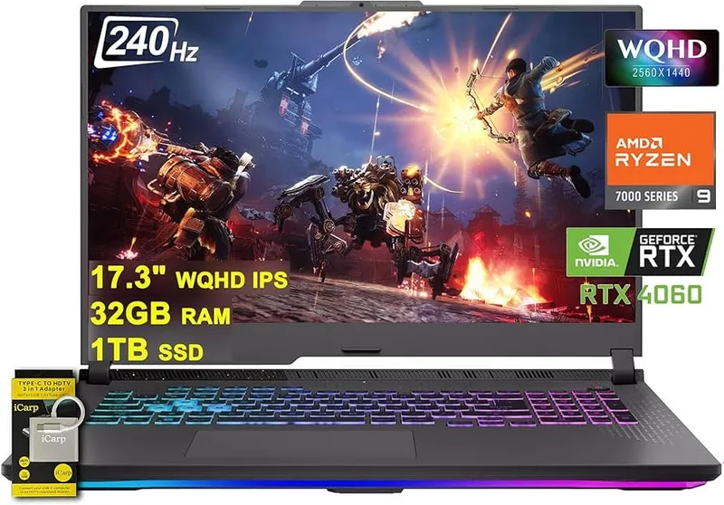 asus rog strix g17 noutbuk ryzen9 rtx4070 32/2tb 1