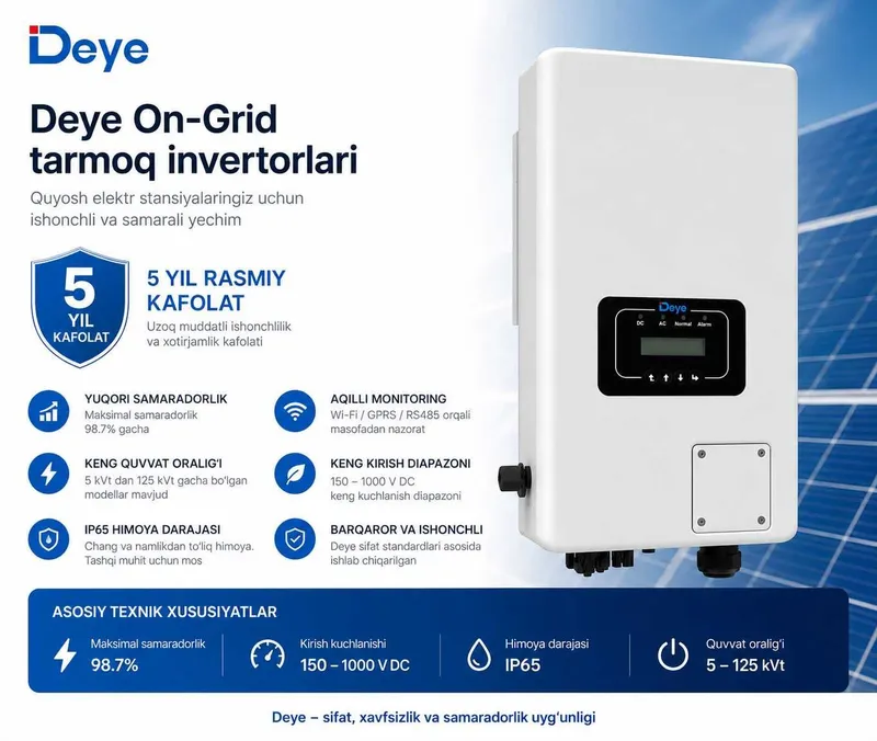 Deye Invertorlari I Deye инверторы I Ongrid Gibrid 1 Deye Invertorlari I Deye инверторы I Ongrid Gibrid 1