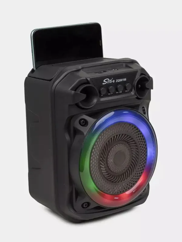 Karaoke kalonka Bluetooth ZQS 6166, 14100 mikrofon — фото 5