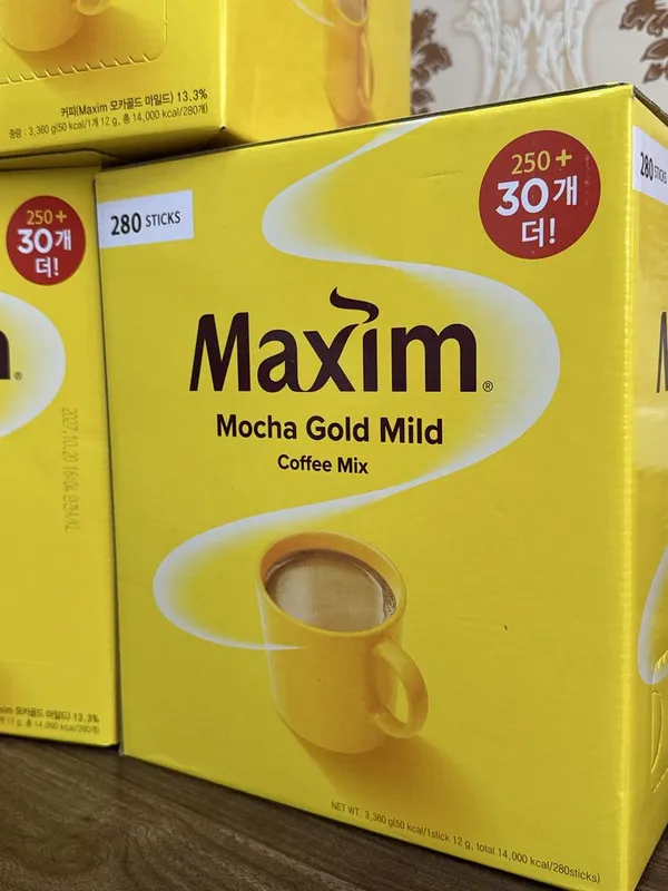 Корейский кофе 3 в 1 Maxim Mocha gold mild 280 стиков 4 Корейский кофе 3 в 1 Maxim Mocha gold mild 280 стиков 4