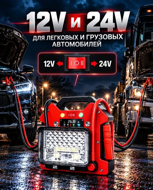 Автомобильное пусковое устройство. Портативный прикуриватель для автомобиля! 2