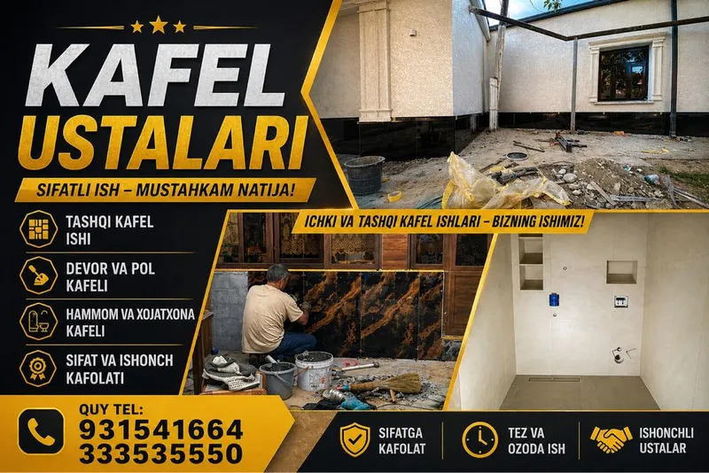 Кафел териш хизмати Kafel terish xizmati