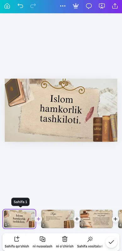 taqdimot tayorlash