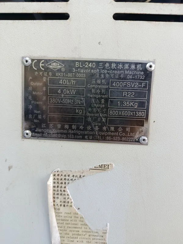 Frezr Aparat muzqaymoq aparat