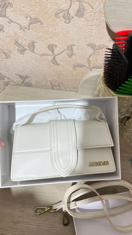 Oq JACQUEMUS sumkasi 2 Oq JACQUEMUS sumkasi 2