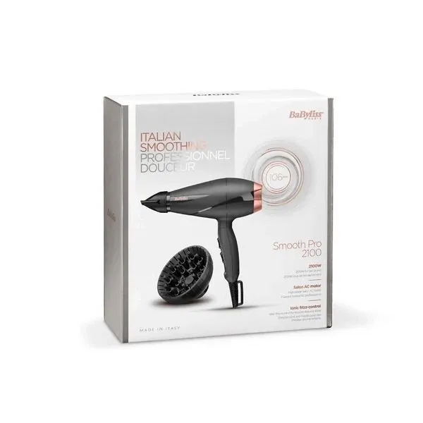 Фен BaByliss 6709DE, ионизация воздуха, 2 скорости, 3 температурных — фото 1