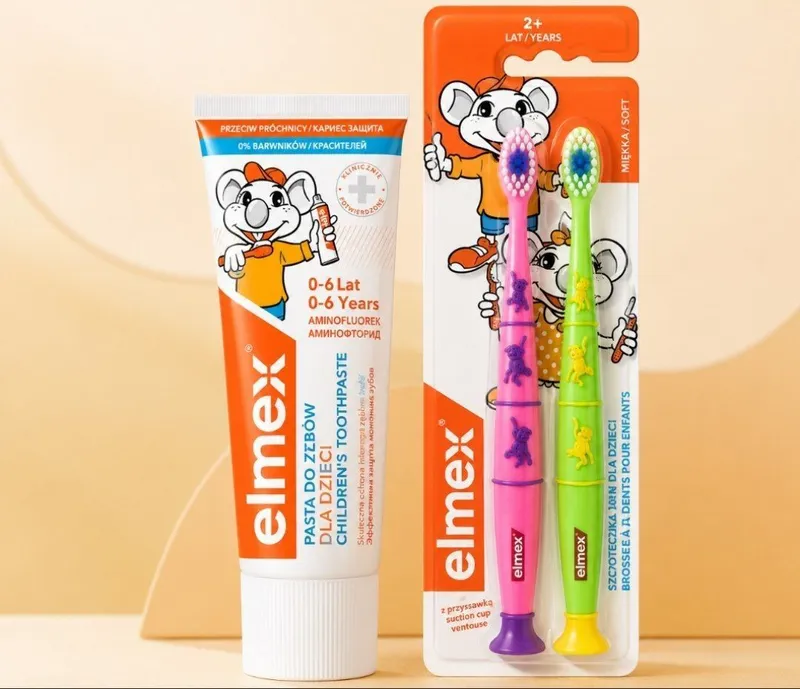 Зубная паста Elmex, зубная щётка Elmex, зубная паста 2