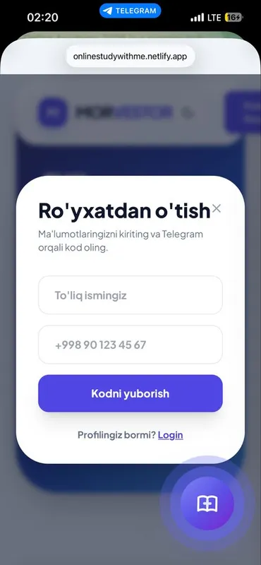 Ta’lim platformasi: Onlayn darslar + O‘yinlar + To‘lov tizimi. 7