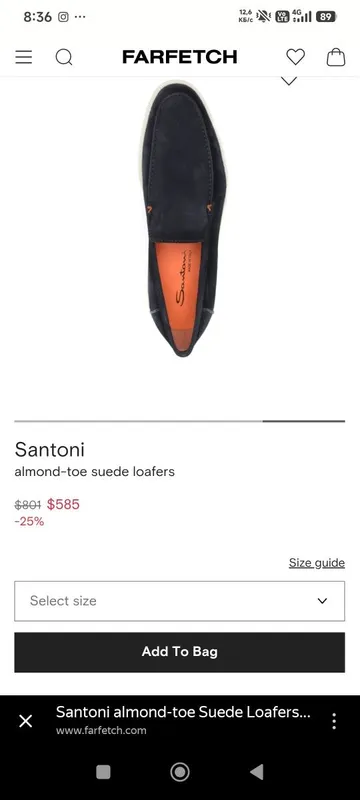 SANTONI Фирма туфли Зур оек кийим углим кийган жуда сифатли — фото 4