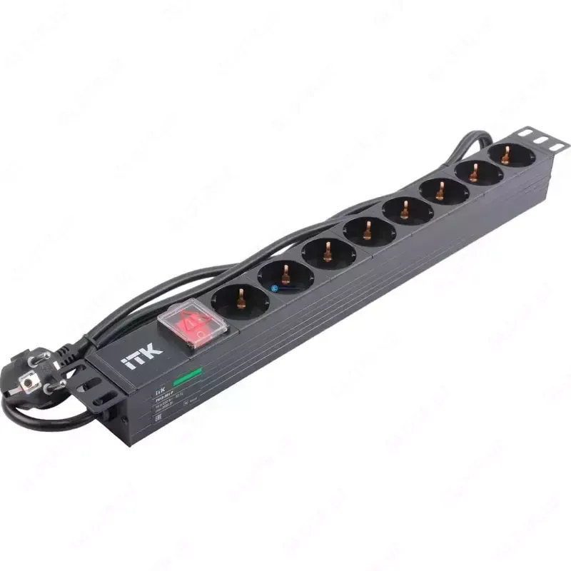 ITK PDU 19" 1U 6–9 rozetkali blok ITK PDU 19" 1U 6–9 rozetkali blok
