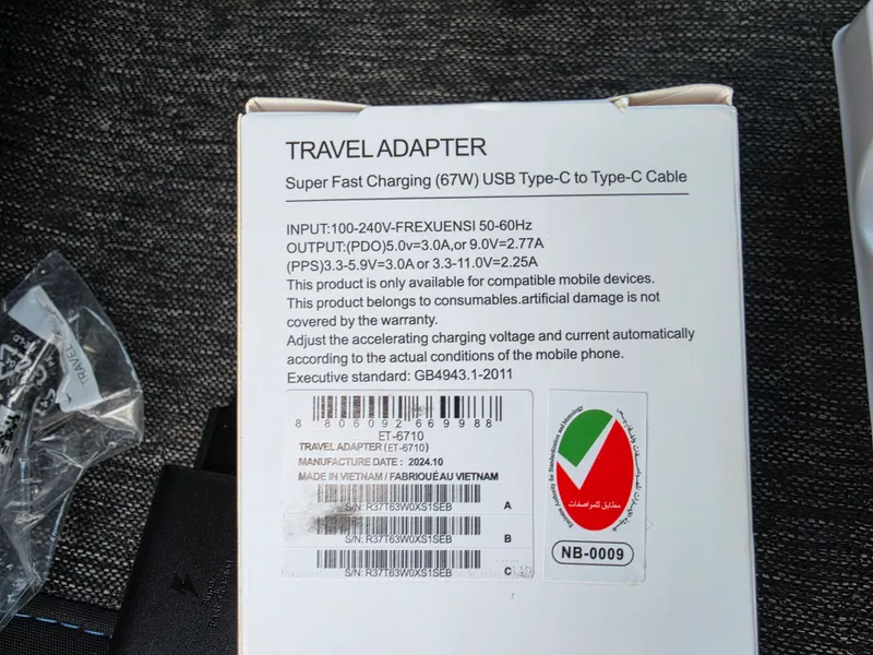 67 WATT Samsung original zaryadchik adapter TYPE C — фото 3
