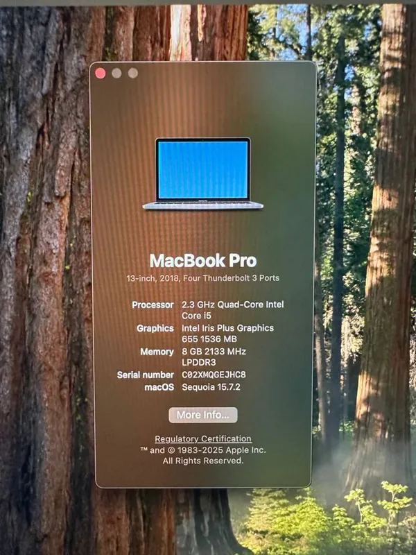MacBook pro i5 13-inch touch bar