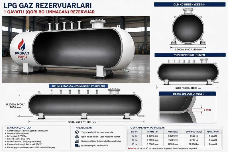 Propanservis.uz propan bochka ishlab chiqaramiz va olib kelamiz 4