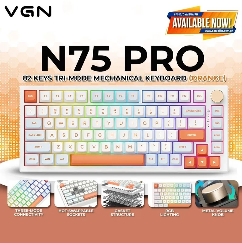 Оригинал! VGN N75 PRO Wireless Беспроводная Механическая Клавиатура