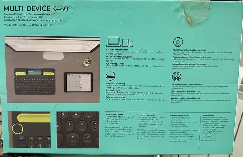 беспроводной клавиатуры Logitech K480 Multi-Devic 2 беспроводной клавиатуры Logitech K480 Multi-Devic 2