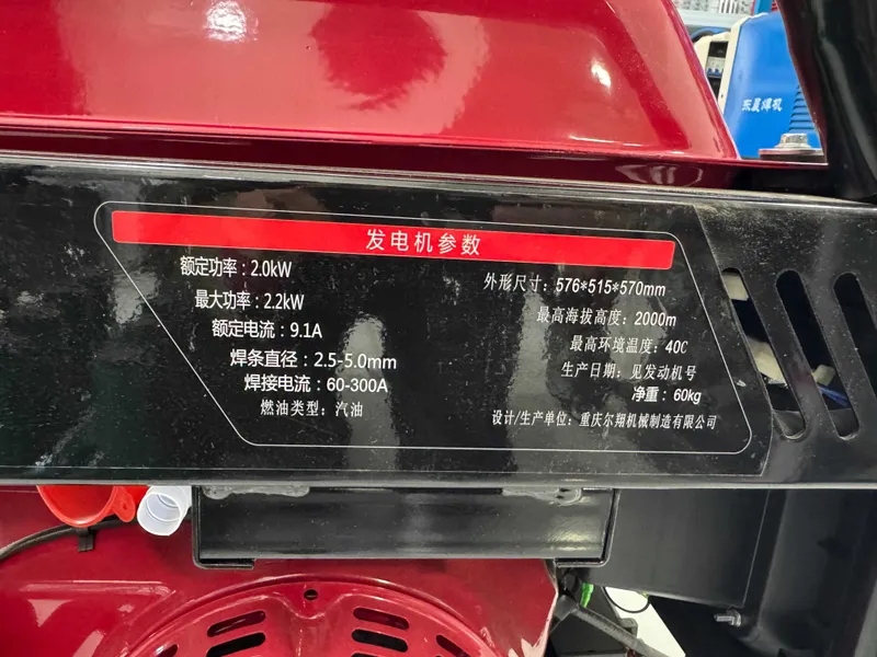 Бензиновый сварочный генератор Erxiang EX300A 2.2 кВт 300А — фото 2