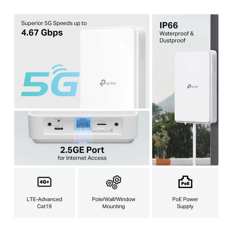 TP-Link NE211-Outdoor Наружный шлюз 5G — фото 2