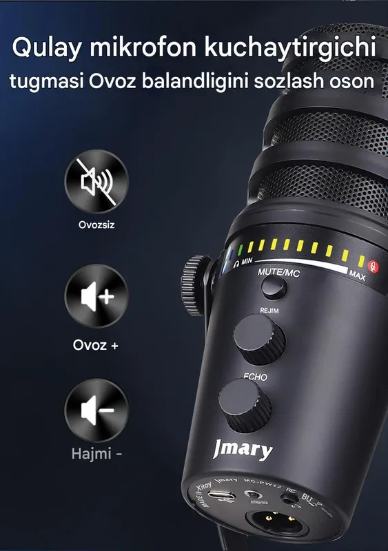 Jmary, podcast streaming uchun studiya mikrofoni — фото 1