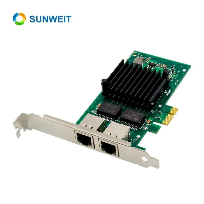 PCi-e Intel i350-T2 Dual RJ45 GigabitСетевая карта 1