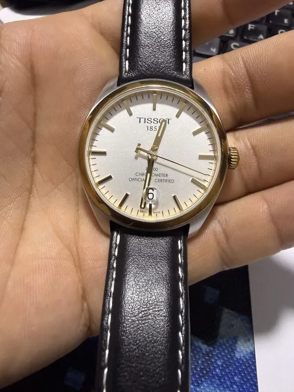 TISSOT PR100 Silver Dial Men's Brown T101451A — фото 3