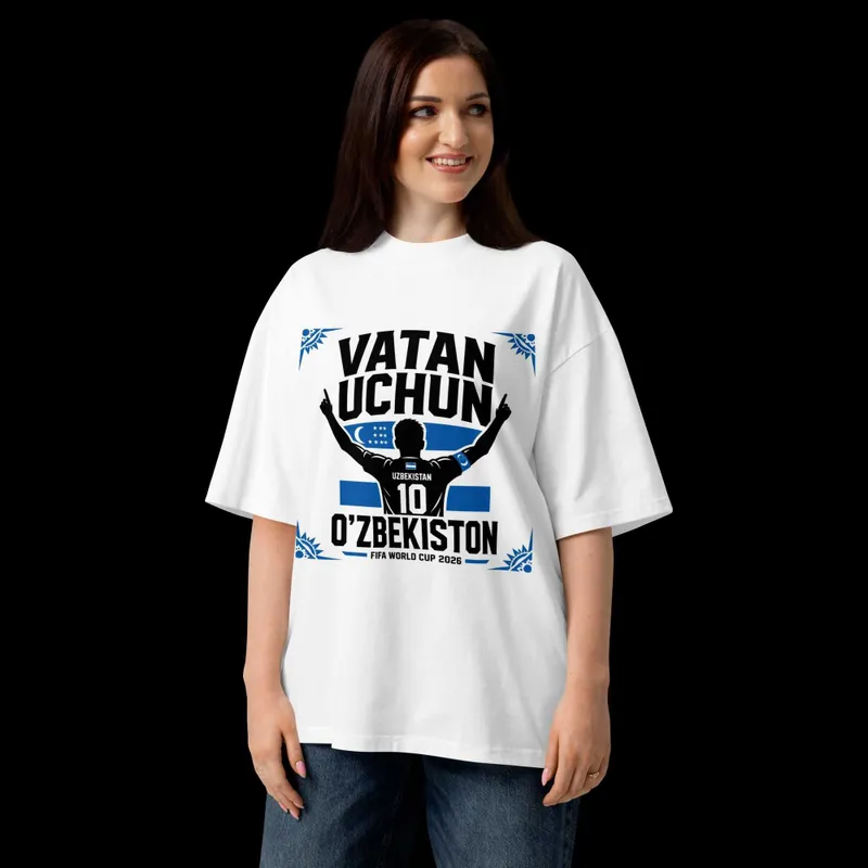 VATAN UCHUN O'ZBEKISTON — Premium Oversized Futbolka — фото 1