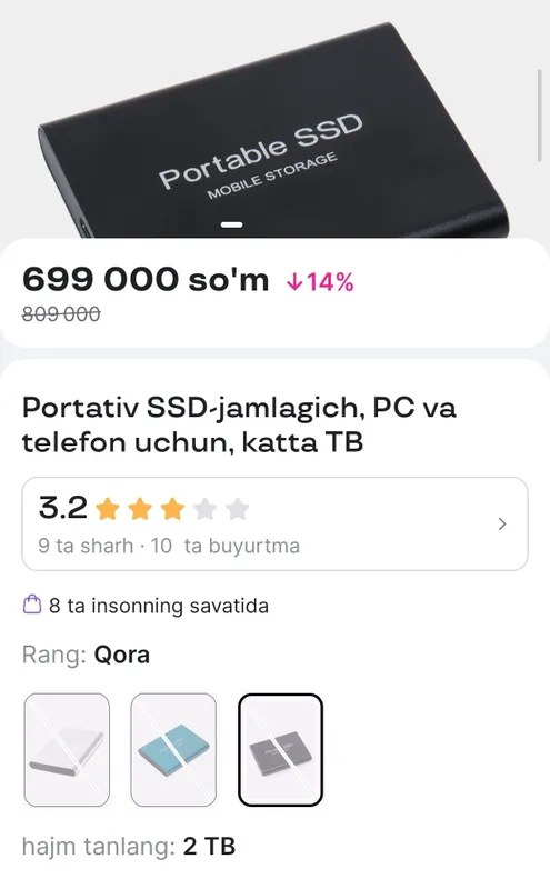 Portable SSD 2 TB — фото 2