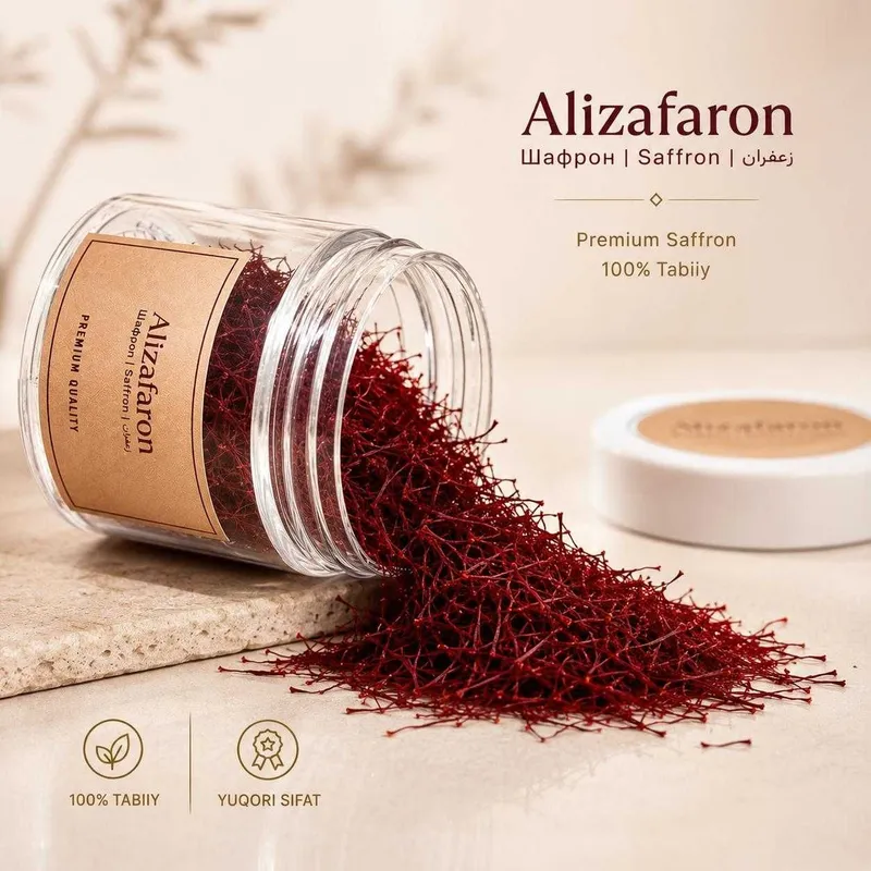 Zafaron saffron шафран Alizafaron | optom va dona 1 gr 120,000 so'm — фото 1