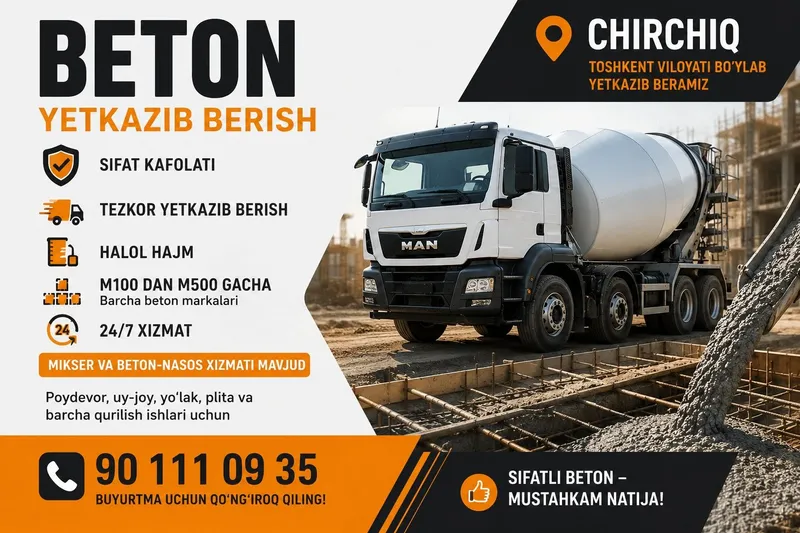 Sifatli Beton - Mustahkam natija !