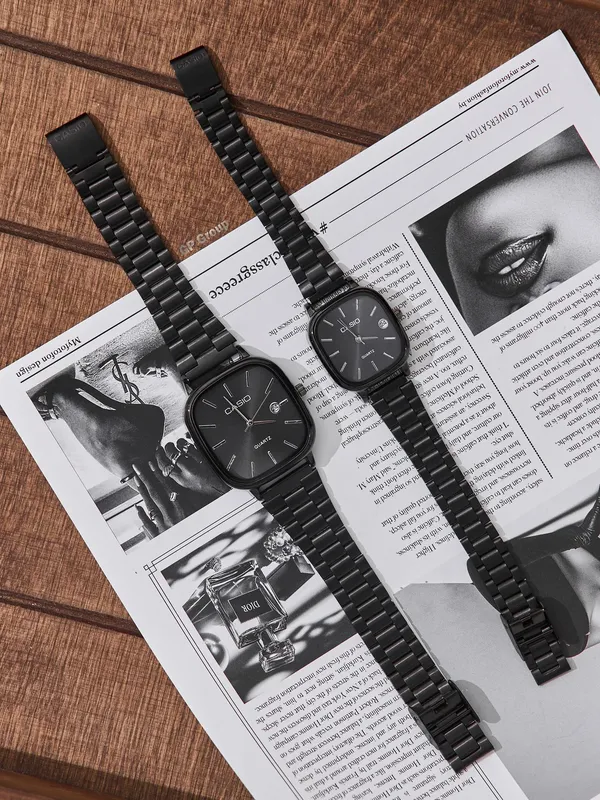Soat casio, para juft soatlar zamonaviy kvadrat — фото 4