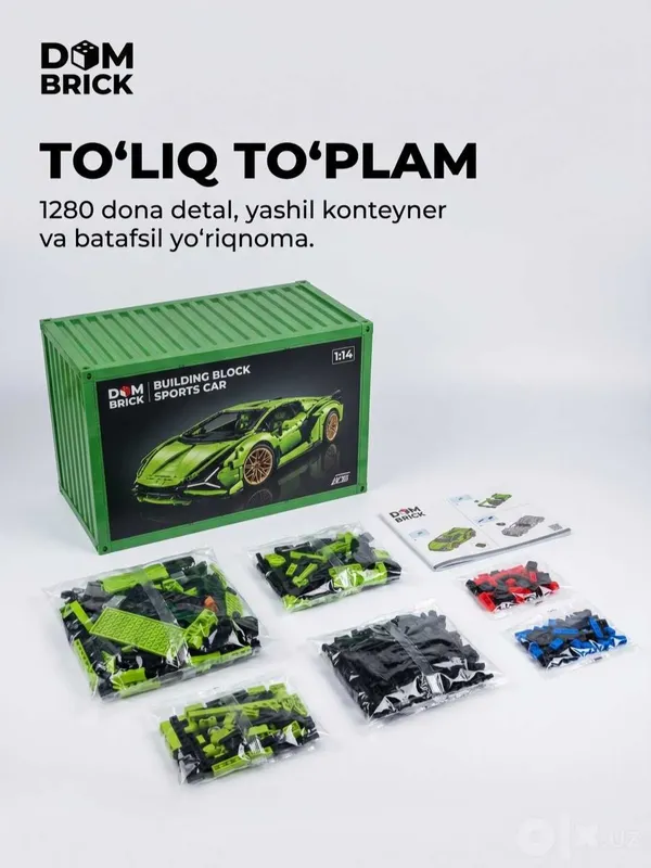 Konstruktor avtomobillar to'plami DOM BRICKS sport karlar 6 Konstruktor avtomobillar to'plami DOM BRICKS sport karlar 6