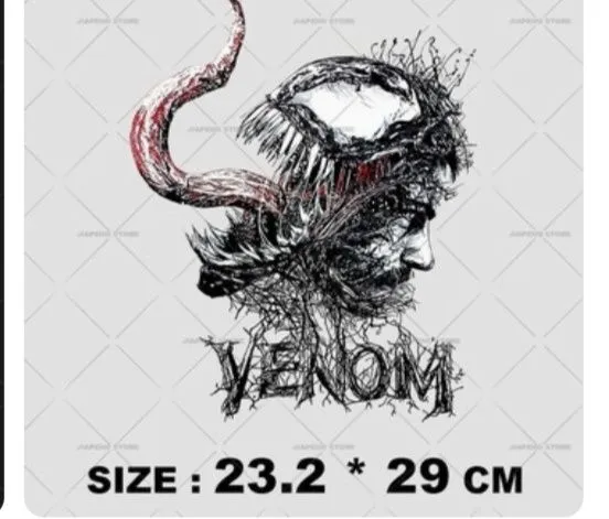 Термонаклейки на одежду (супергерой из фильма Venom)-2 шт — фото 1