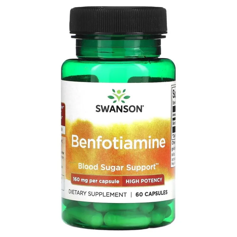 Бенфотиамин, Swanson 160мг 60 капсул Benfotiamine из Америки