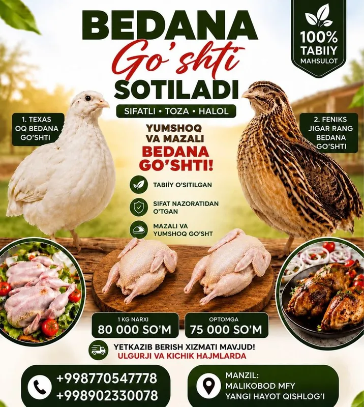 Bedana Go’sht yetkazib berish xizmati 6 Bedana Go’sht yetkazib berish xizmati 6