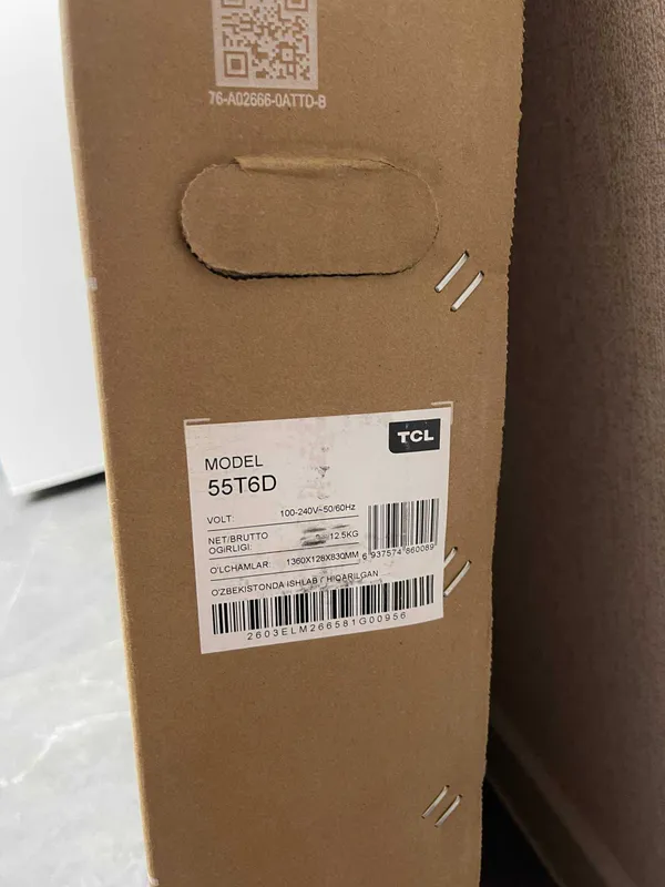 TCL 55 T6D QLED televizori qutisi 4