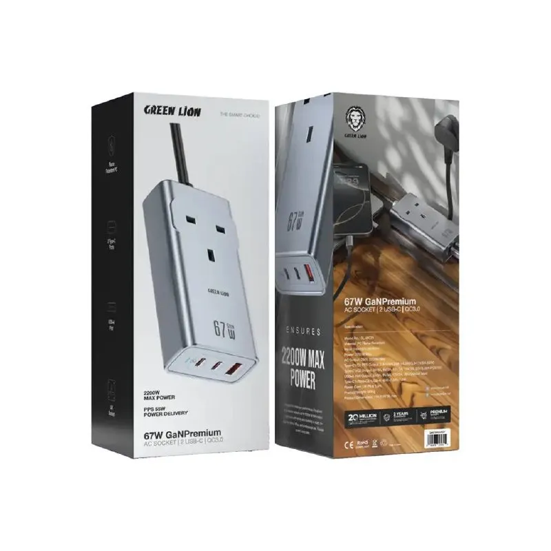 Зарядное устройство Green Lion 67W GaN Premium