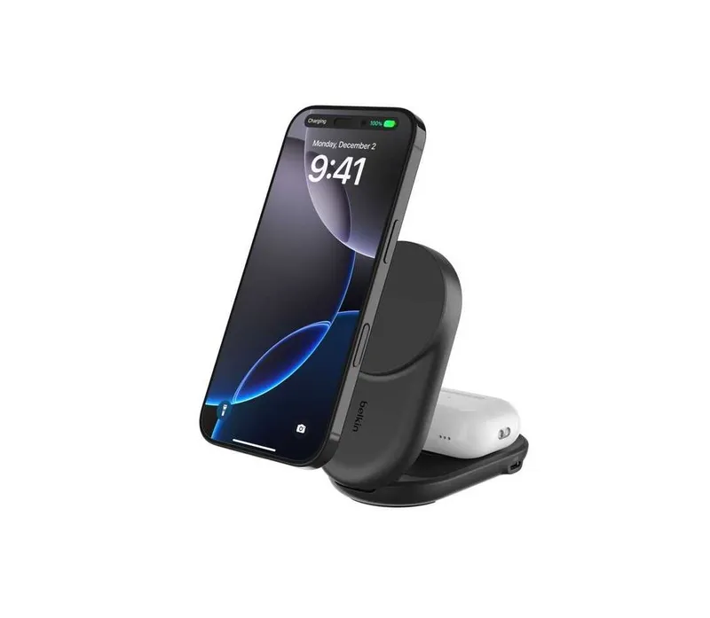 ( Беспроводное ЗУ BELKIN 25W Qi2 2-in-1 Foldable Charger Black