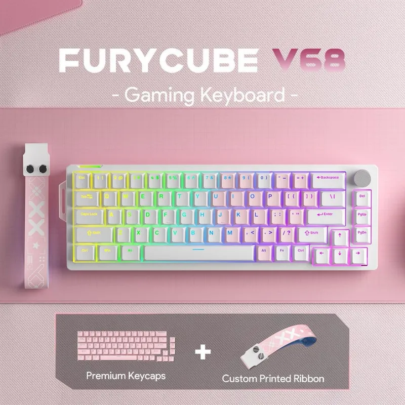 Furycube v68 проводная механическая клавиатура для киберспорта 2