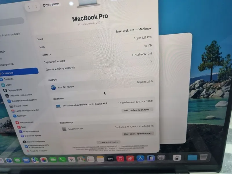 MacBook Pro 14 M1 Pro 16GB 500GB SSD ideal holat — фото 5