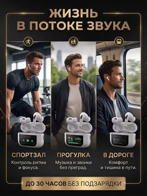 Наушники беспроводные-GENAI-GE5 ANC Pro 3