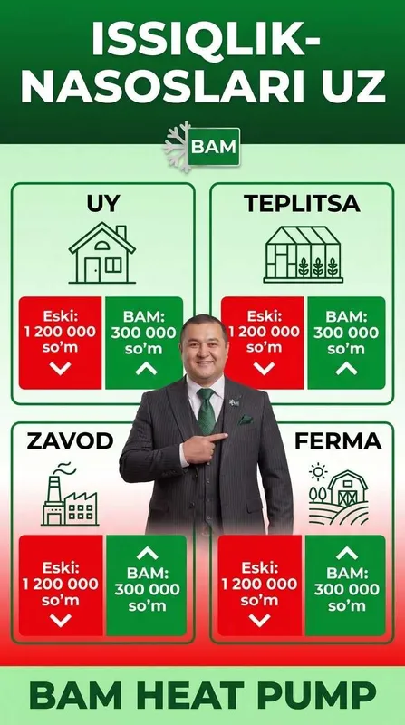Fan Coil Тепловой Насос Урта Чирчик Issqilik Nasoslari O'rta Chiqchiq 8