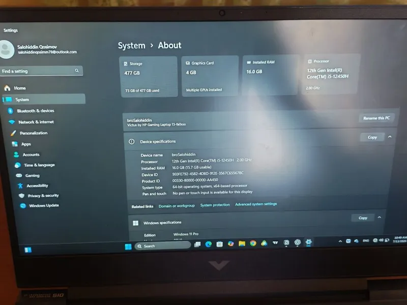 Hp victus rtx 3050 5 Hp victus rtx 3050 5