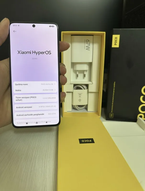 POCO X6 Pro 5G 12/512 GB Komplekt To‘liq — фото 5