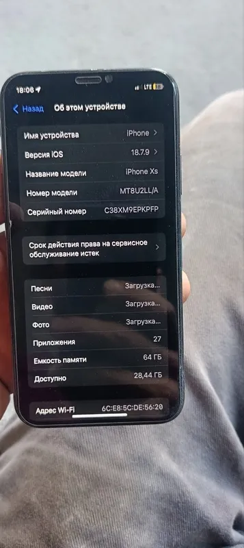 Iphone xs 64 тали, face bor, ture tone bor 1