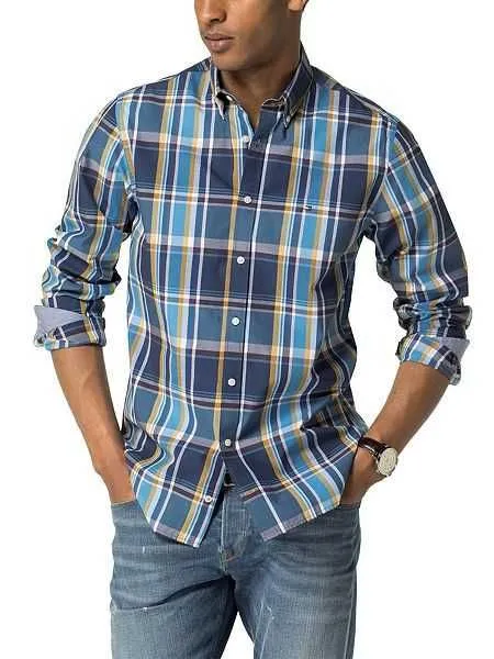 Рубашка Tommy Hilfiger размер L (42"-44"), 100% хлопок Рубашка Tommy Hilfiger размер L (42"-44"), 100% хлопок