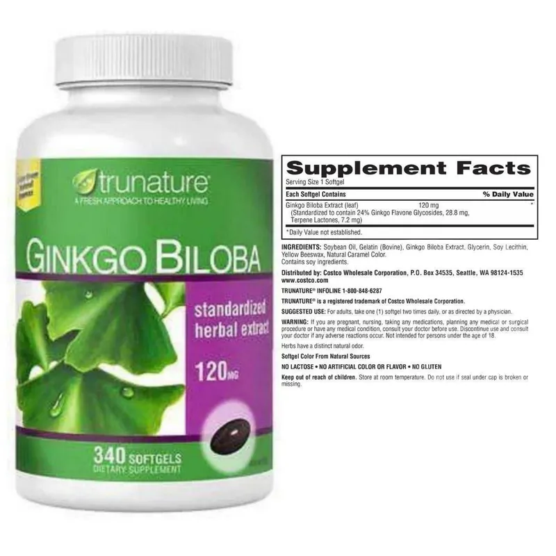 Гинко билоба для мозга и памяти Ginkgo Biloba 120mg 340шт Гинко билоба для мозга и памяти Ginkgo Biloba 120mg 340шт